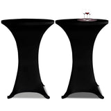 Vidaxl Stand Table Couvercle Stretch Ø60 cm noir (2 pièces)