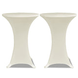 Table du support Vidaxl Stretch Ø60cm Cream (2 pièces)