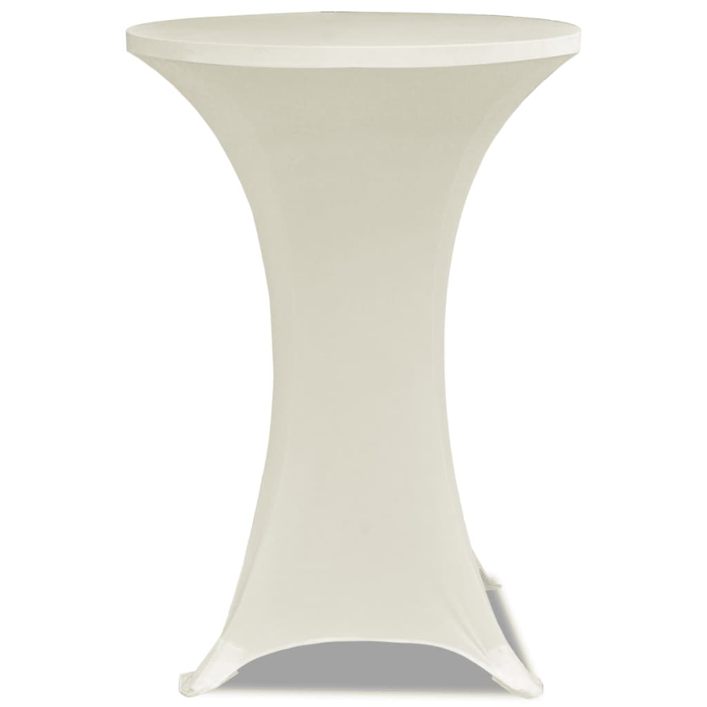 Vidaxl Stand Table Copertura Elastica Ø60 cm Crema (2 pezzi)