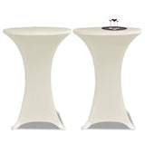 Table du support Vidaxl Stretch Ø60cm Cream (2 pièces)