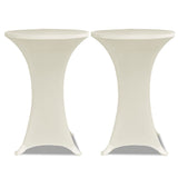 Couvre-table de support Vidaxl Stretch Ø70cm Cream (2 pièces)