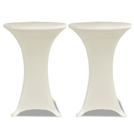 Couvre-table de support Vidaxl Stretch Ø70cm Cream (2 pièces)