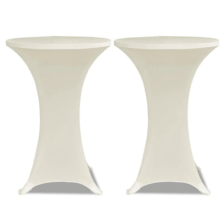 Couvre-table de support Vidaxl Stretch Ø80cm Cream (2 pièces)