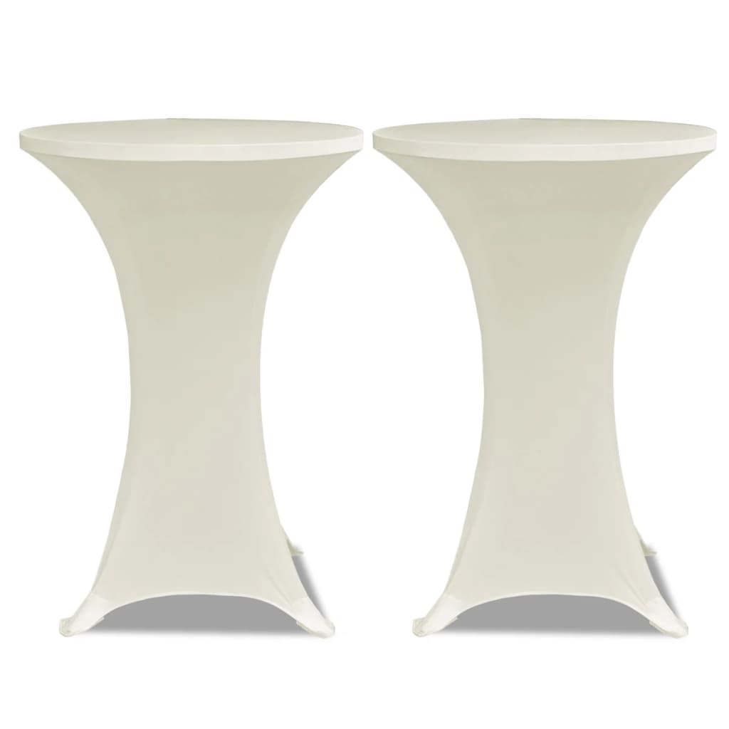 Vidaxl Stand Table Cover Stretch Ø80cm Cream (2 stycken)