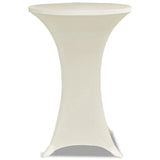 Couvre-table de support Vidaxl Stretch Ø80cm Cream (2 pièces)