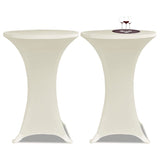 Vidaxl Stand Table Cover Stretch Ø80cm Cream (2 stycken)