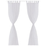 Cortina Vidaxl White 140x175 cm (2 piezas)