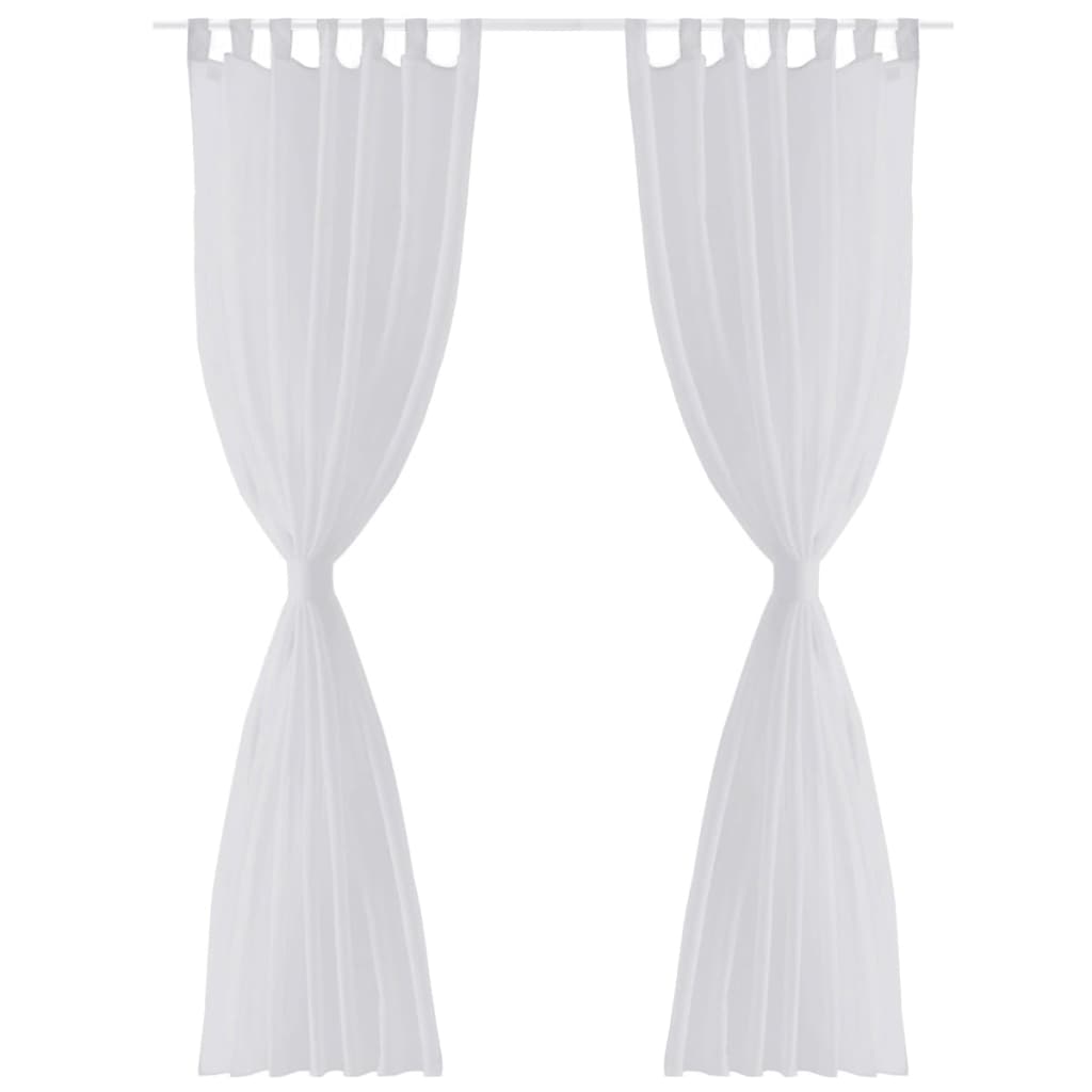 Vidaxl rideau blanc 140x245 cm (2 pièces)
