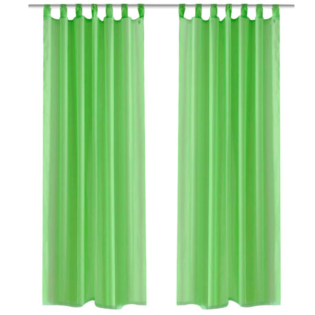 Vidaxl rideau Apple vert 140x175 cm (2 pièces)