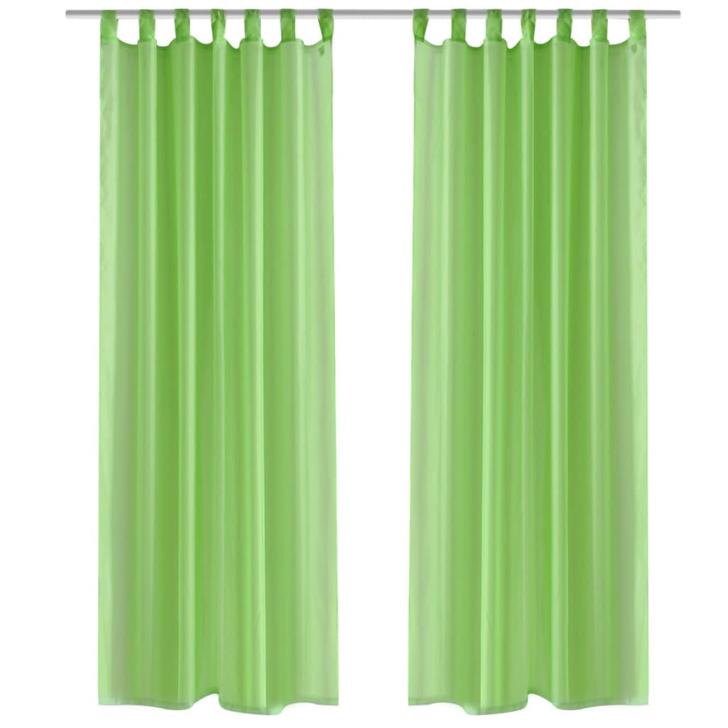 Vidaxl Curtain Apple Green 140x175 cm (2 stykker)