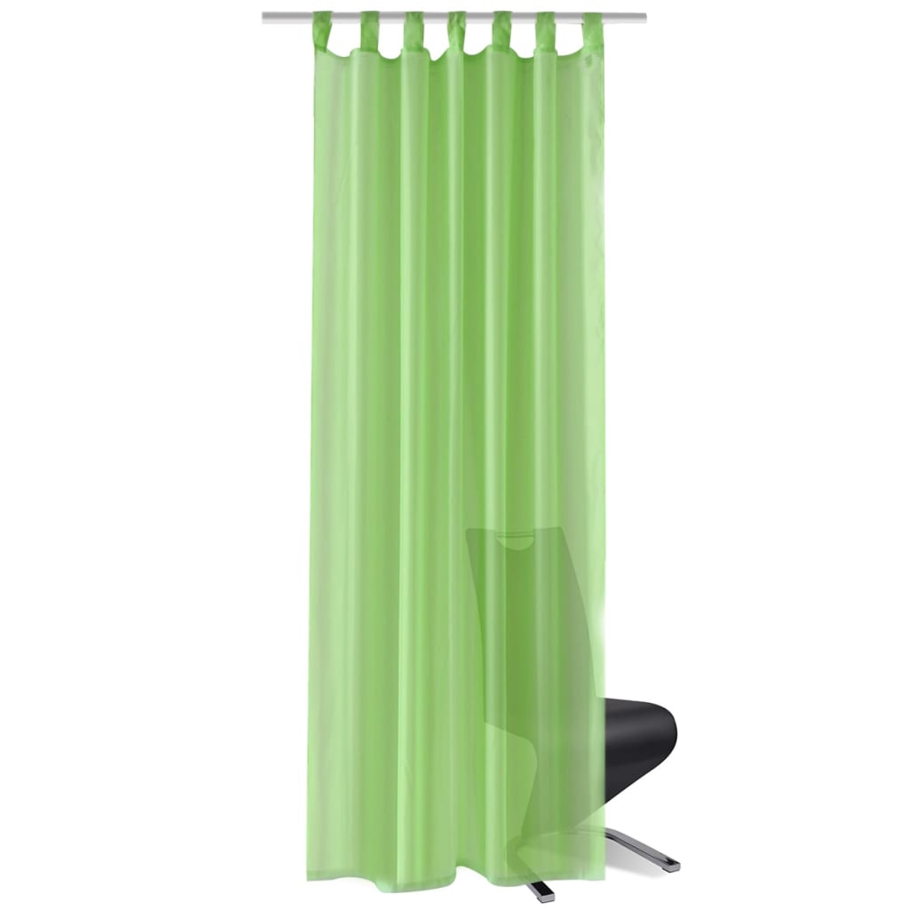 Vidaxl Curtain Apple Green 140x175 cm (2 stykker)