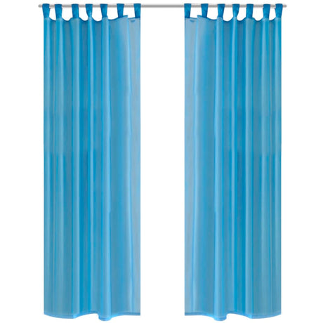 Vidaxl rideau turquoise 140x175 cm (2 pièces)