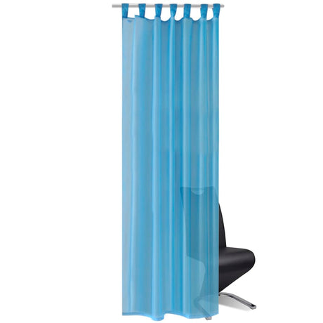 Vidaxl rideau turquoise 140x175 cm (2 pièces)