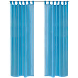 Vidaxl rideau turquoise 140x225 cm (2 pièces)