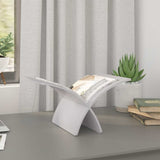 Vidaxl tijdschriftenrek vloermodel hout wit
