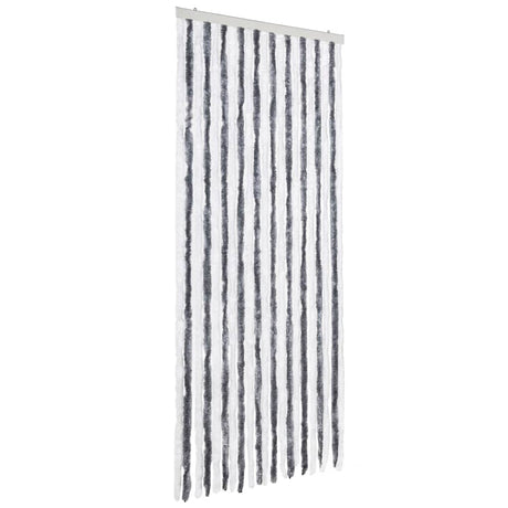 Vidaxl Fly Curtain 90x220 cm CHENILLE GREN ET BLANC