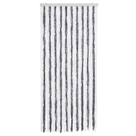Vidaxl Fly Curtain 90x220 cm CHENILLE GREN ET BLANC