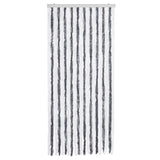 Vidaxl Fly Curtain 90x220 cm Chenille Gray and White