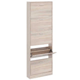 Vidaxl Shoe Cabinet Wood avec 5 compartiments de rangement Oak Look