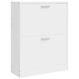 Armoire à chaussures Vidaxl avec 2 compartiments de bois blanc