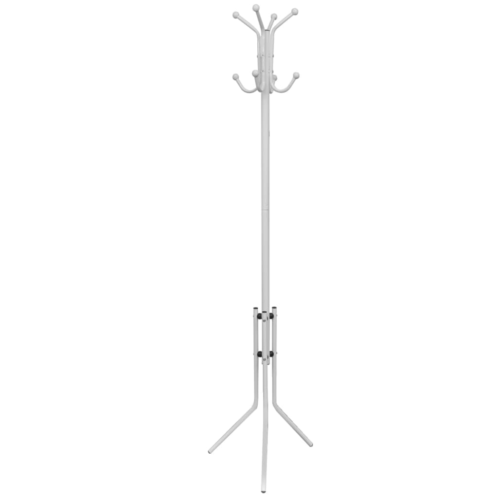 Vidaxl manteau rack de métal blanc