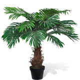 Vidaxl Árbol artificial con cicaspalmo de maceta 80 cm