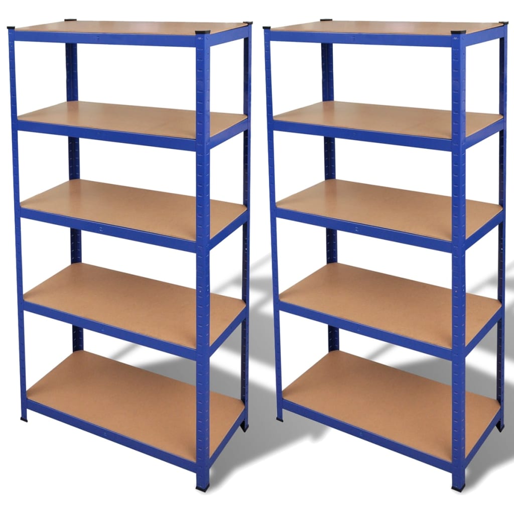 Racks de rangement vidaxl 2 st bleu