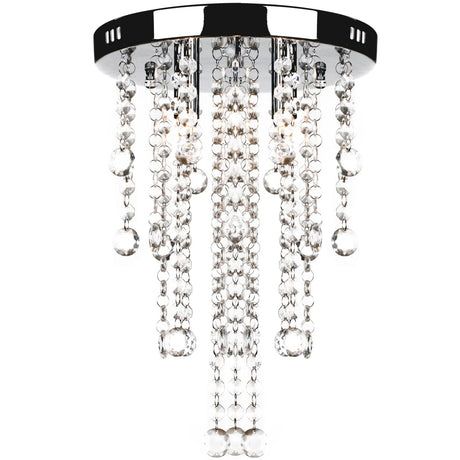 Vidaxl Plafond lampe avec des perles de cristal métal