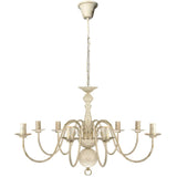 Vidaxl Chandelier White Metal 8 X E14 Lampade