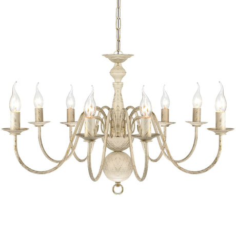 Vidaxl Chandelier Metal blanc 8 x E14 Lampes