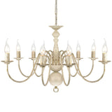 Vidaxl Chandelier White Metal 8 X E14 Lampade