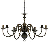 Vidaxl Chandelier Black Metal 8 x E14 Lampes