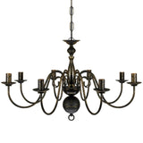 Vidaxl Chandelier Black Metal 8 x E14 Lampes