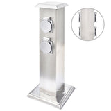 Vidaxl BuitenstopContact sur la colonne en acier inoxydable