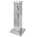 Vidaxl BuitenstopContact sur la colonne en acier inoxydable