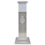 Vidaxl BuitenstopContact sur colonne avec lampe (acier inoxydable)