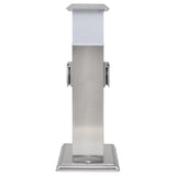 Vidaxl BuitenstopContact sur colonne avec lampe (acier inoxydable)
