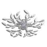 Vidaxl plafond avec feuilles de cristal de 3xe14 en acrylique