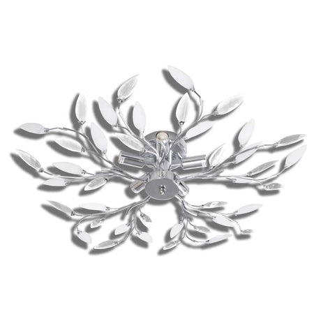 Vidaxl plafond avec feuilles de cristal de 3xe14 en acrylique