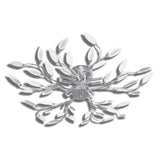 Vidaxl plafond avec feuilles de cristal de 3xe14 en acrylique