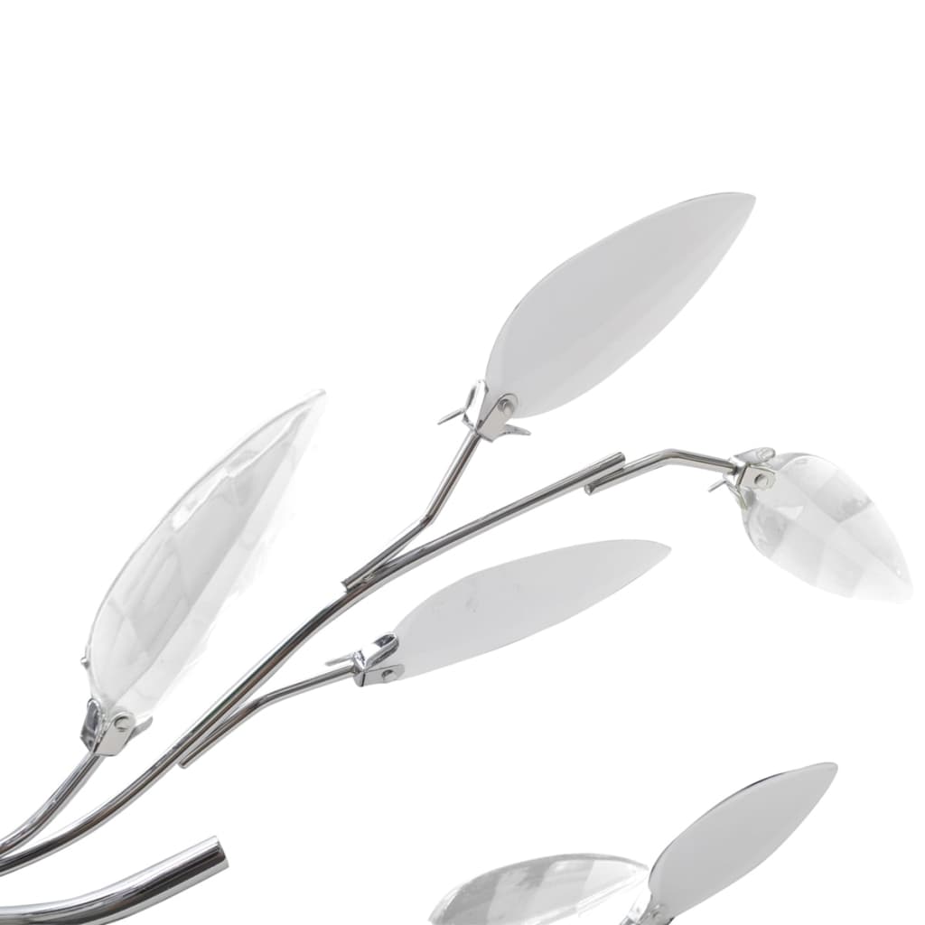 Vidaxl plafond avec feuilles de cristal de 3xe14 en acrylique