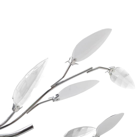 Vidaxl plafond avec feuilles de cristal de 3xe14 en acrylique