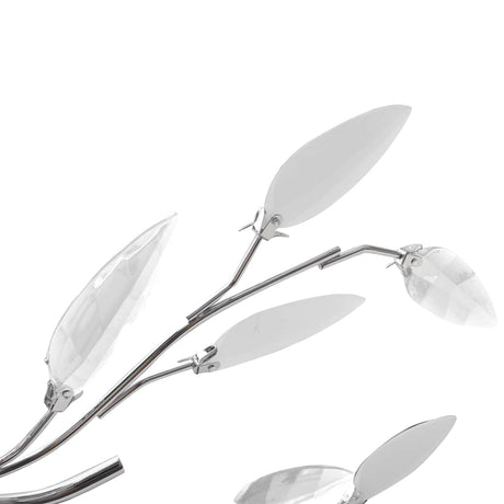 Vidaxl plafond avec feuilles de cristal de 3xe14 en acrylique
