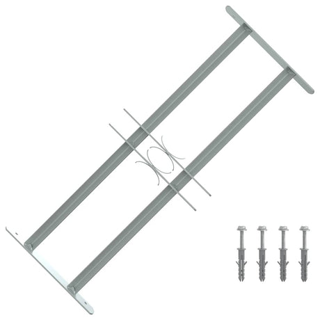 Protection de fenêtre Vidaxl réglable avec 2 RODS CROSS-RODS 500-650 mm