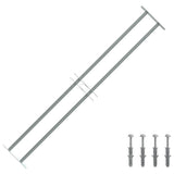 Protection de la fenêtre Vidaxl réglable avec 2 RODS CROSS-RODS 1000-1500 mm