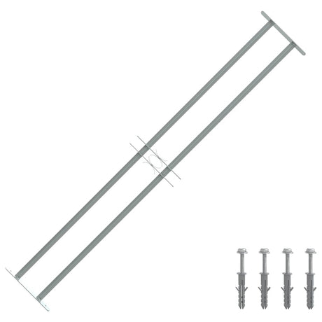 Protection de la fenêtre Vidaxl réglable avec 2 RODS CROSS-RODS 1000-1500 mm