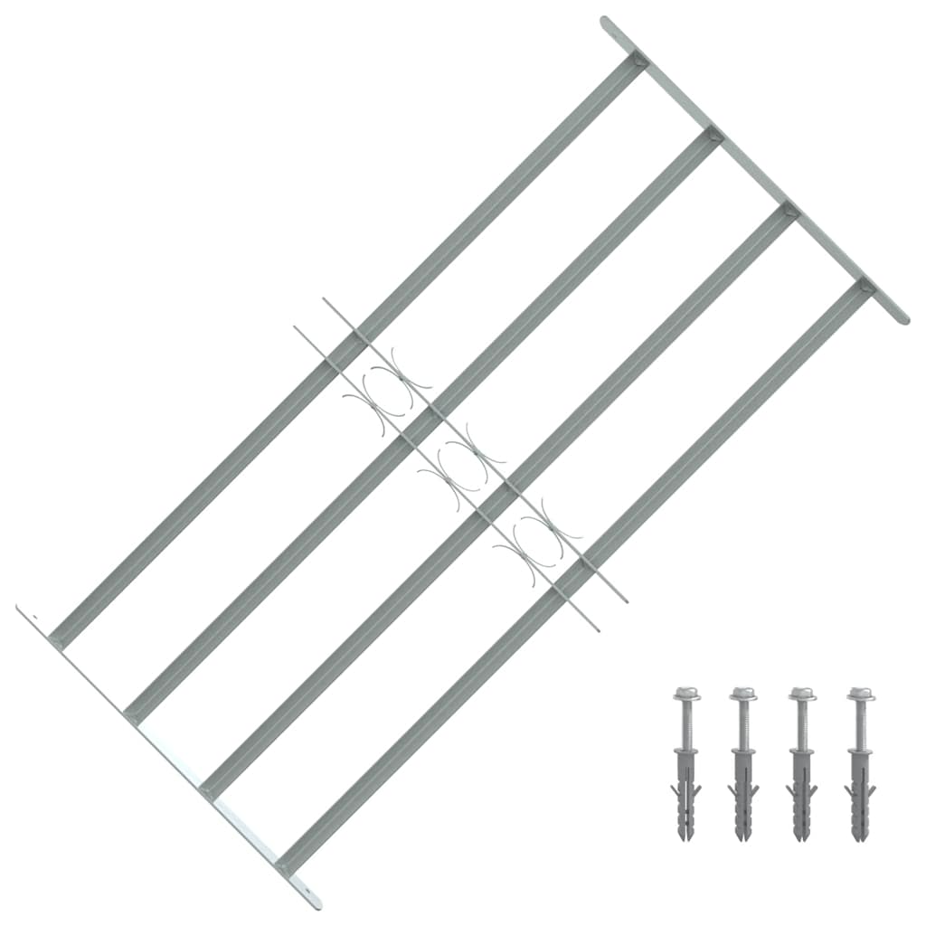 Protection de fenêtre Vidaxl réglable avec 4 rods croisés 700-1050 mm