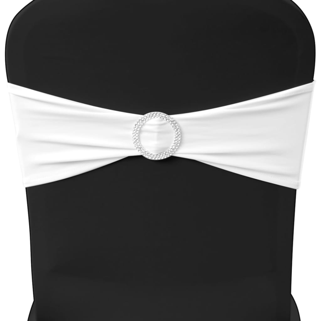 VidaXL ruban de chaise décoratif avec un diamant 25 pièces (blanc)