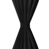 Vidaxl Micro-satin rideaux avec anneaux 140 x 245 cm 2 pièces (noir)