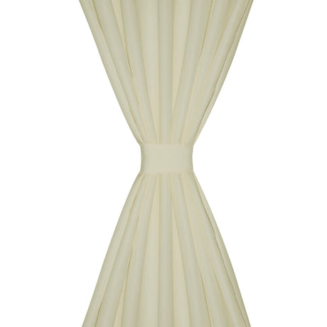 VidaXL rideaux micro satin avec anneaux 140 x 225 cm 2 pièces (crème)